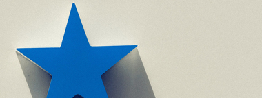 Blue Star with grey background