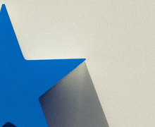 Blue Star with grey background