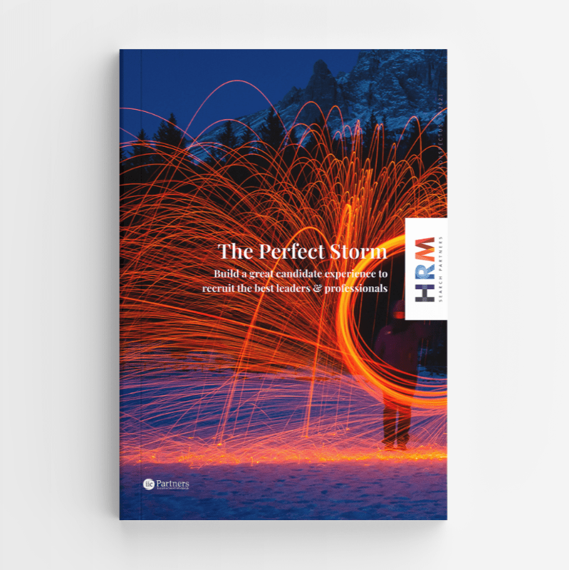 Report front cover for the perfect storm showing bright orange light