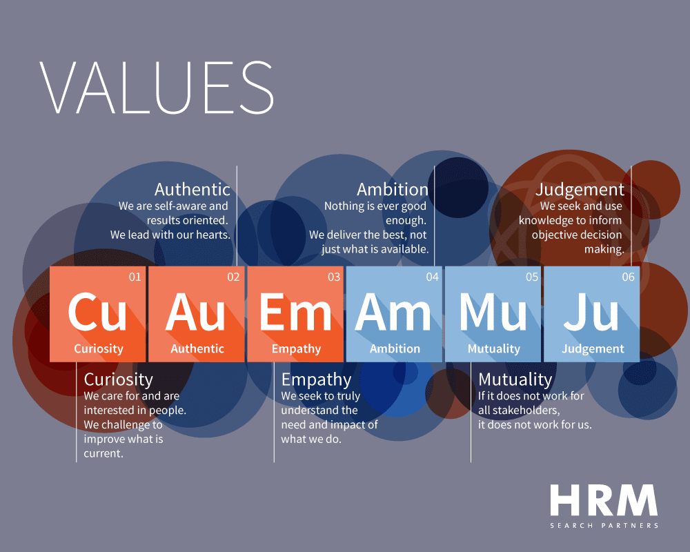 HRM Search Partners six core values