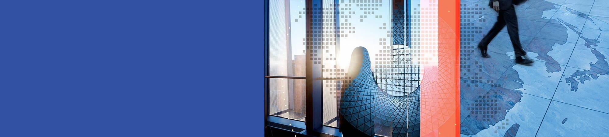 Global business network concept with professionals connected across continents