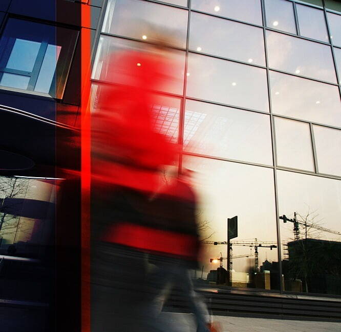 Professional contractor working on a short-term assignment in a modern office